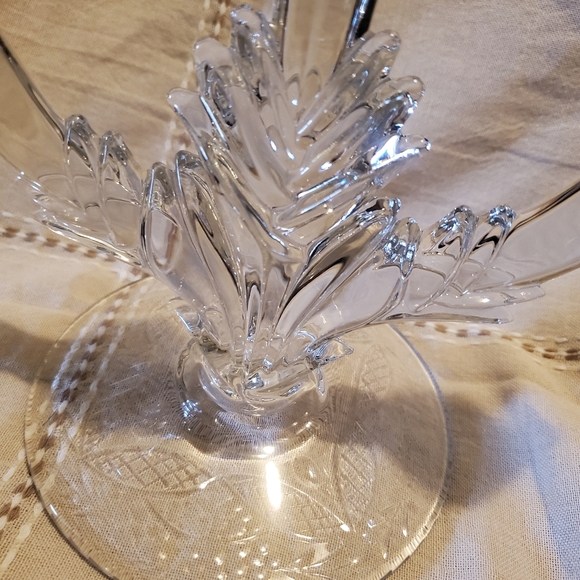 CRYSTAL CANDLEHOLDERS PAIR DUNCAN MILLER #14 GRANDEE TRIPLE LIGHT CANDELABRA - Picture 4 of 11